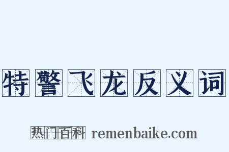 特警飞龙反义词是什么意思的图片